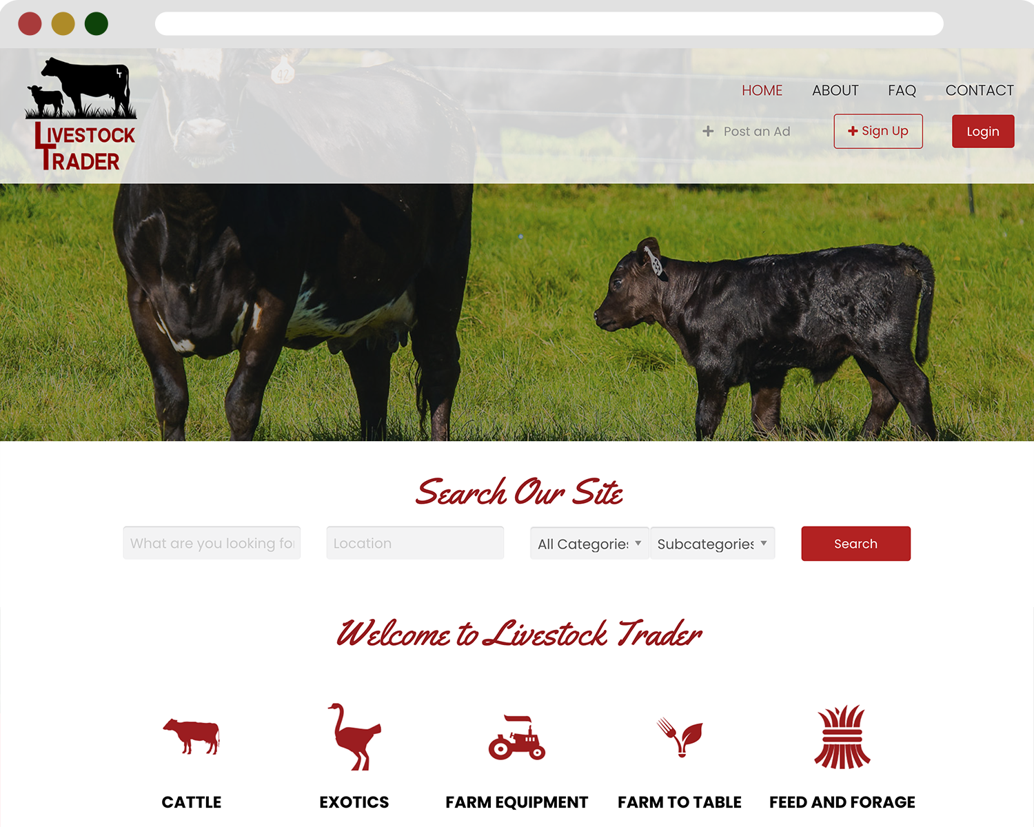 Livestock Trader Website