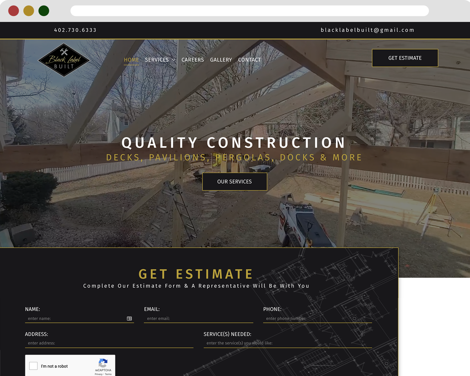 Black Label Built Website